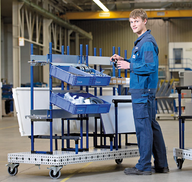Kitting trolleys platform ergonomics picking
